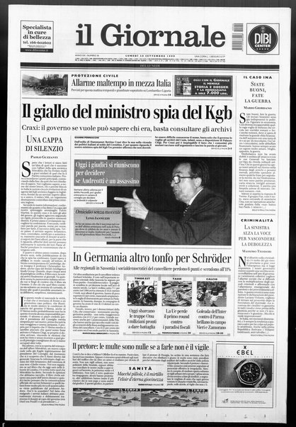 Il giornale del lunedi